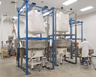 Bulk Bag Unloading System Improves Productivity and Cleanliness for Packaging Operation