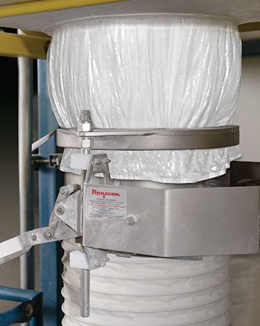 PVC Modifiers Re-Packaged Using Bulk Bag Dischargers, Filler, Conveyor