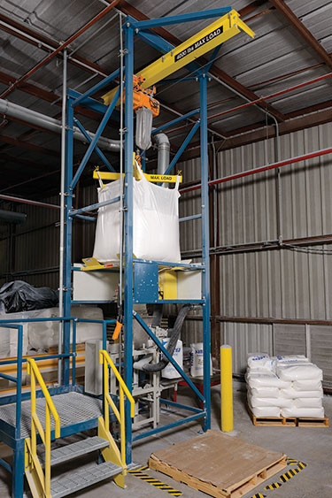 PVC Modifiers Re-Packaged Using Bulk Bag Dischargers, Filler, Conveyor