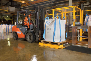 Dual Bulk Bag Filling/Palletizing System Fills 30 Tons/H of Copper Concentrate