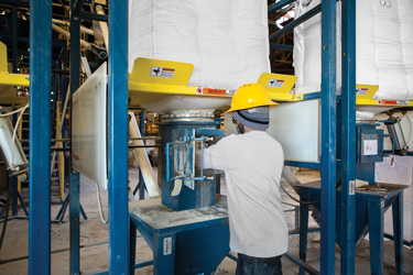 Bulk Bag Weigh Batching Controls Compensate for Terra Cotta Ingredient Variations