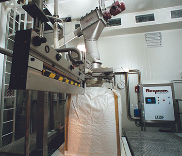 Automated Line Improves Sanitary Filling of Bulk Bags with Coffee Creamer Powder