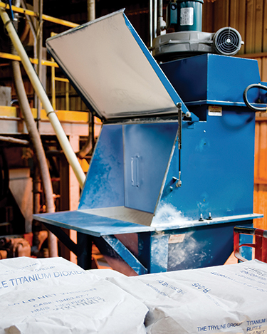 Bag Dump Conveying System Contains Titanium Dioxide Dust in PVC Blending Operation
