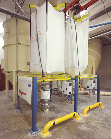 Norwegian Confectionery Maker Improves Safety, Stops Dust, Discharges Bulk Bags Automatically