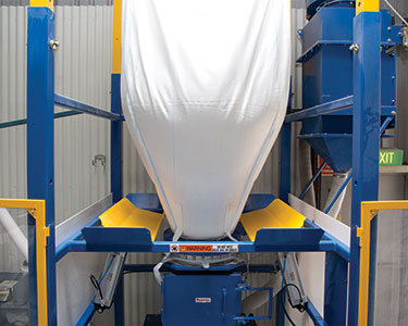 Seed Processor Contains Dust with Bulk Bag Discharger, Flexible Screw Conveyors