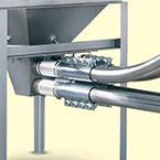 Non-flow-through pick-up adapters for multiple conveying lines