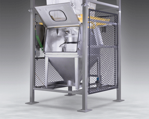 Discharger Dust Containment Enclosure Contains Bag Spout Leaks and Spills