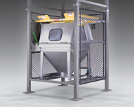 Discharger Dust Containment Enclosure Contains Bag Spout Leaks and Spills