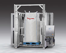 Bulk Bag Conditioner has Height-Adjustable Rams
