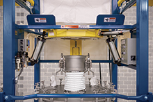 Bulk Bag Discharger with Hopper Shuttle System