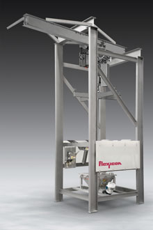 Sanitary Bulk Bag Discharger with Open Channel Construction