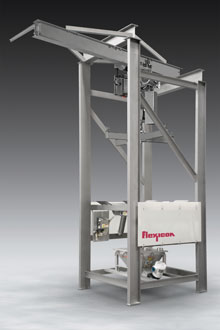 Sanitary Bulk Bag Discharger with Open Channel Construction 