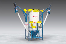 Bulk Bag Discharger with Dual Flexible Screw Conveyors