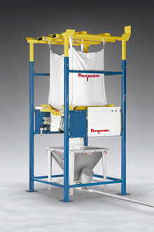 Bulk Bag Discharger Feeds Vacuum Lines Dust-Free