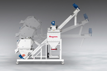 Mobile Tilt-Down Flexible Screw Conveyor System for Manual Dumping, Bulk Bag Discharging