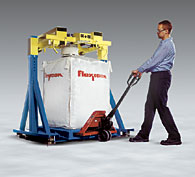 Low Profile Bulk Bag Filler Allows Bag Removal with Pallet Jack