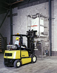 Split-Frame Unloader for Bulk Bags and Rigid Bins