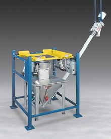 Half Frame Low Cost Bulk Bag Unloader with Flexible Screw Conveyor