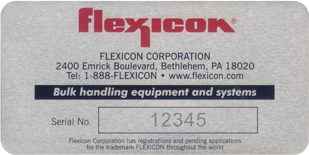 Flexicon sample nameplate